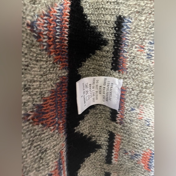 Renee C Aztec Western Fringed Open Cardigan S - Picture 2 of 10